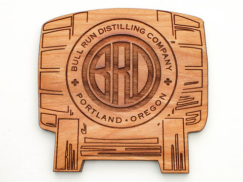 Bull Run Distillery Barrel Coaster Set of 4