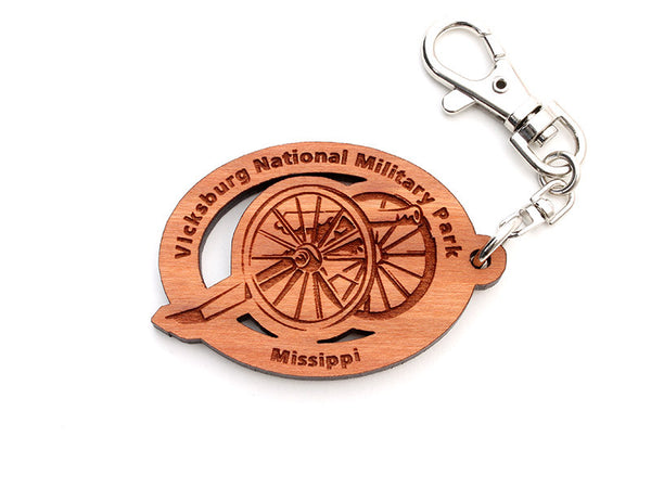 Vicksburg NMP Cannon Key Chain ALT - Nestled Pines