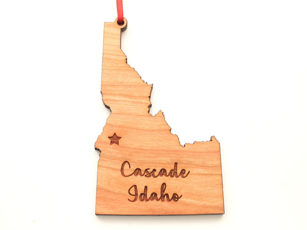 High Mountain Decor Cascade, Idaho State Ornament
