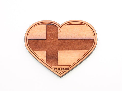 Touch of Finland Flag Heart Magnet