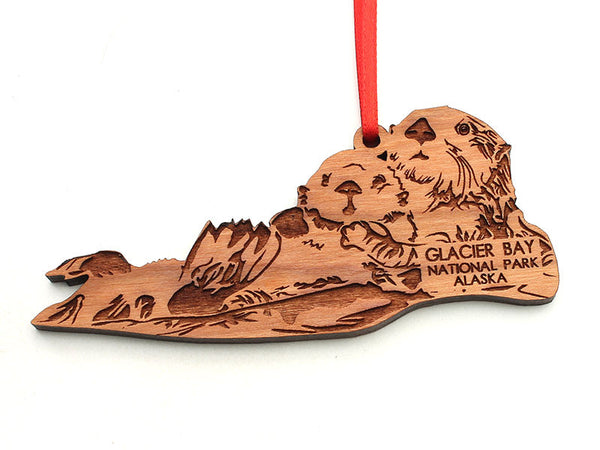 Glacier Bay Otter with Pup Ornament
