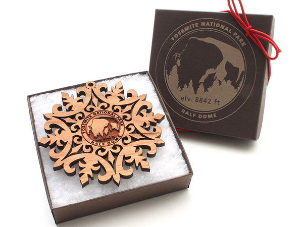 Yosemite NP Half Dome Snowflake Ornament - Nestled Pines - 2