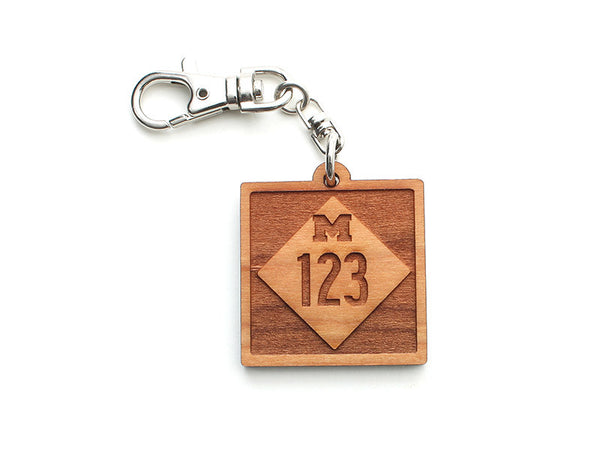 M-123 Custom Wood Key Chain - Nestled Pines
