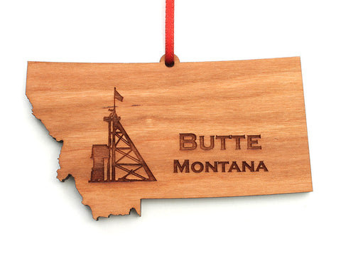 Copper Butte Montana Custom State Ornament - Nestled Pines