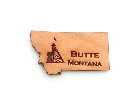 Copper Butte Montana Custom State Magnet - Nestled Pines