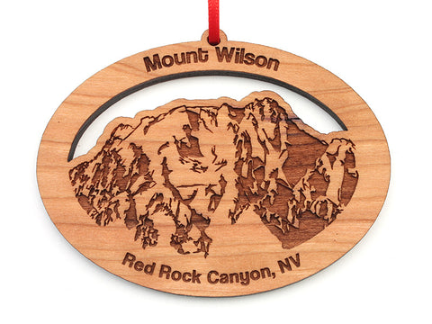 Red Rock Mount Wilson Oval Ornament - Nestled Pines