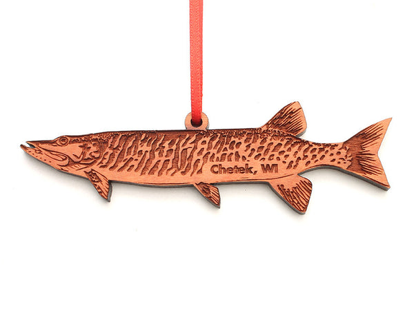 Lucky Day Muskie Custom Ornament ND - Nestled Pines