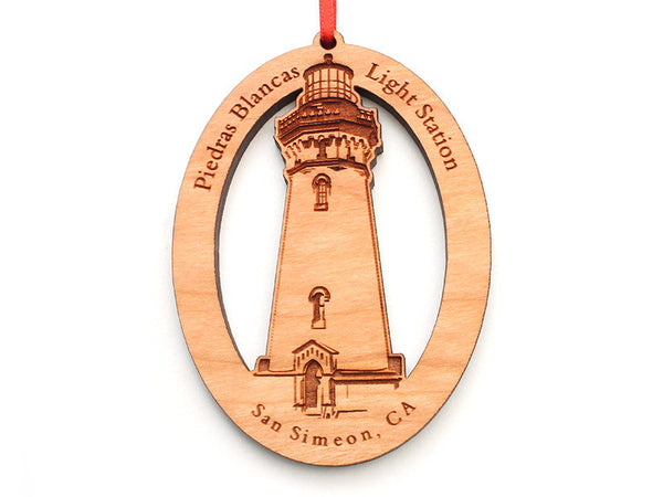Piedras Blancas Light Station Oval Ornament - Nestled Pines