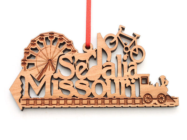 Katy Depot Sedalia Custom Text Ornament - Nestled Pines