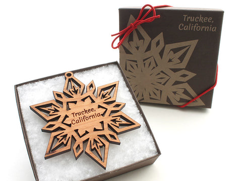 Truckee Custom Snowflake Ornament 2015F - Nestled Pines