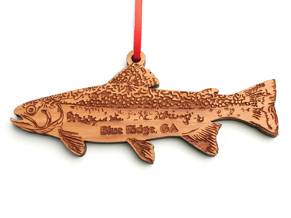 Blue Ridge Brook Trout Ornament Revised - Nestled Pines