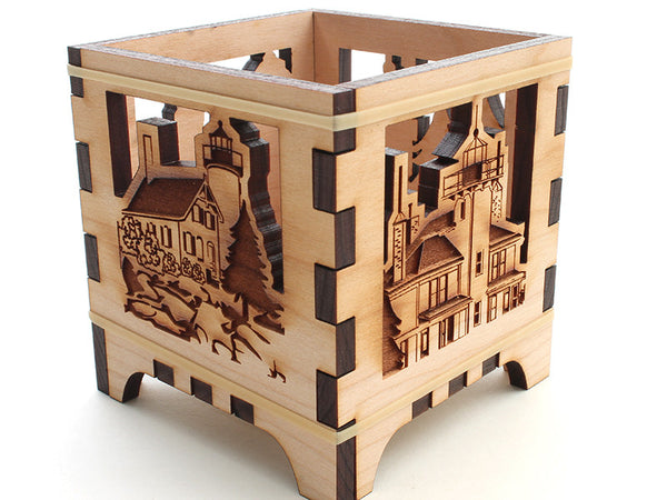 Madeline Island Lighthouse Votive - Nestled Pines - 2