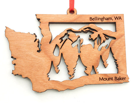 Village Books Washington State Mountain Mount Baker Insert Ornament - Nestled Pines