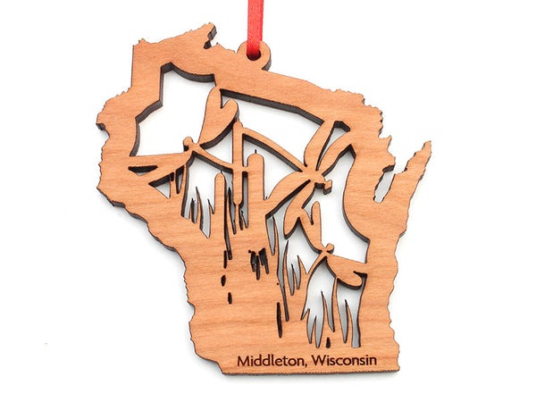Bruce Company Dragonfly Wisconsin State Shape Ornament - Nestled Pines